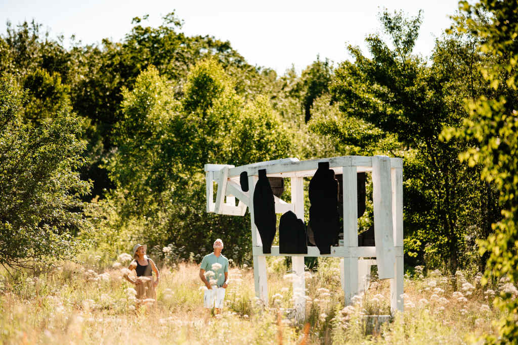 Couple at Langlais Art Preserve. Photo Credit: Maine Office of Tourism