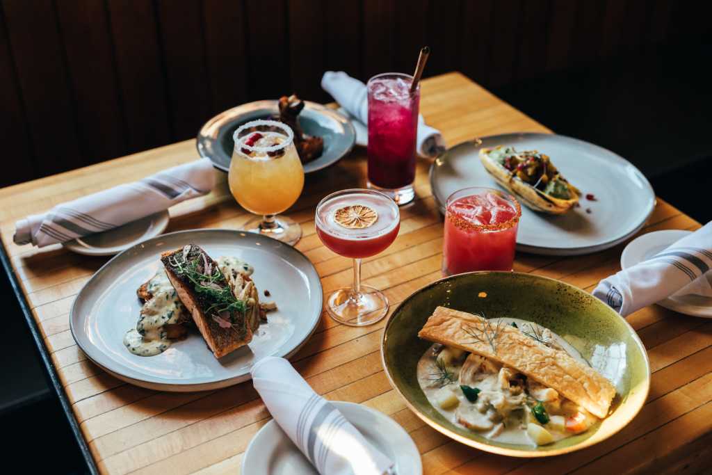 Dining at Gather. Photo Credit: Dawson Renaud Photo and Film
