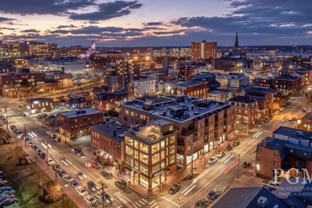 Cityscape at night. Photo Credit: Peter G. Morneau