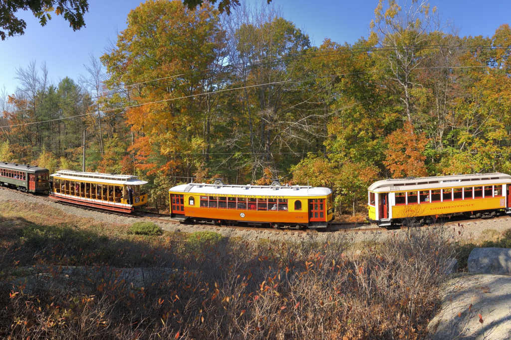 Trolleys. Photo Credit: Seashore Trolley Museum