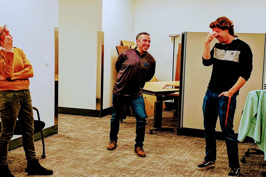 Group Team Building Session. Photo Credit: Get Up & Go Improv Team Building