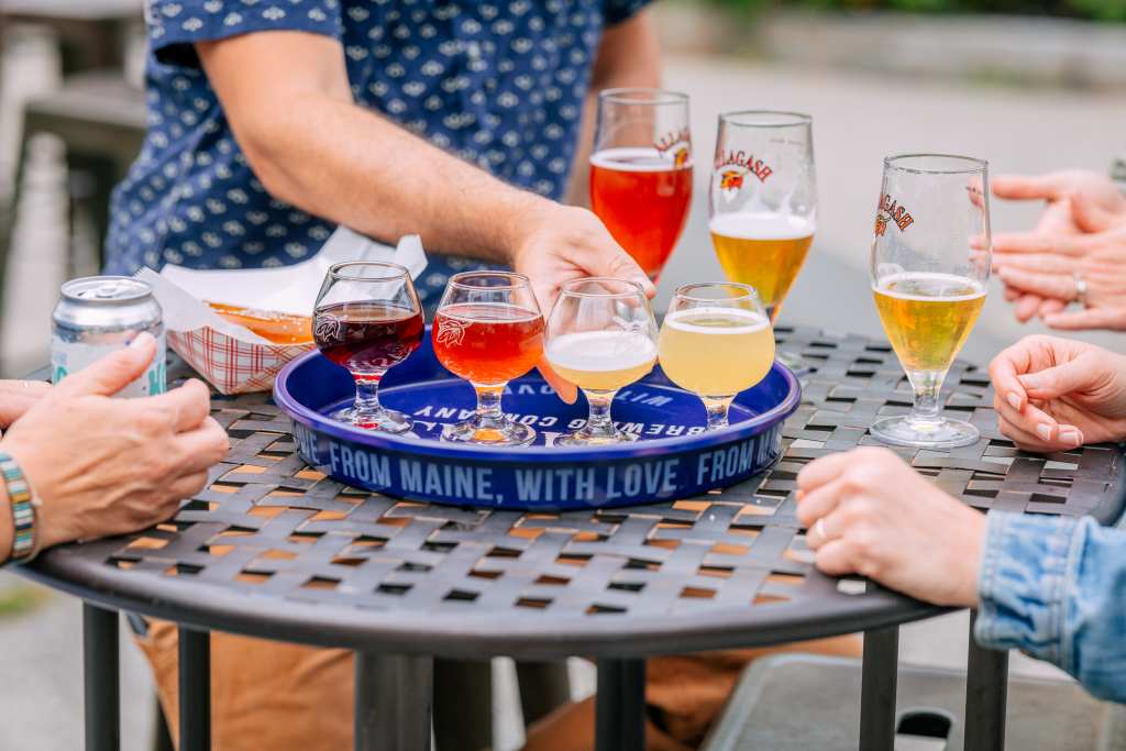 Beer at Tasting Room. Photo Credit: Allagash Brewing Company