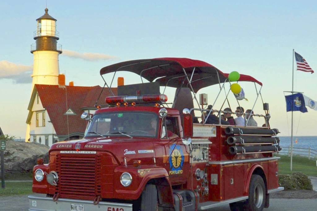 Tour by Portland Head Light. Photo Credit: Portland Fire Engine Co.