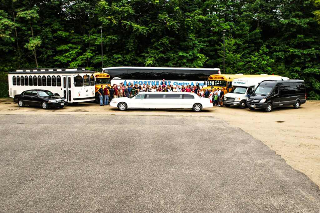 Fleet of Vehicles. Photo Credit: Northeast Charter Tour & Co