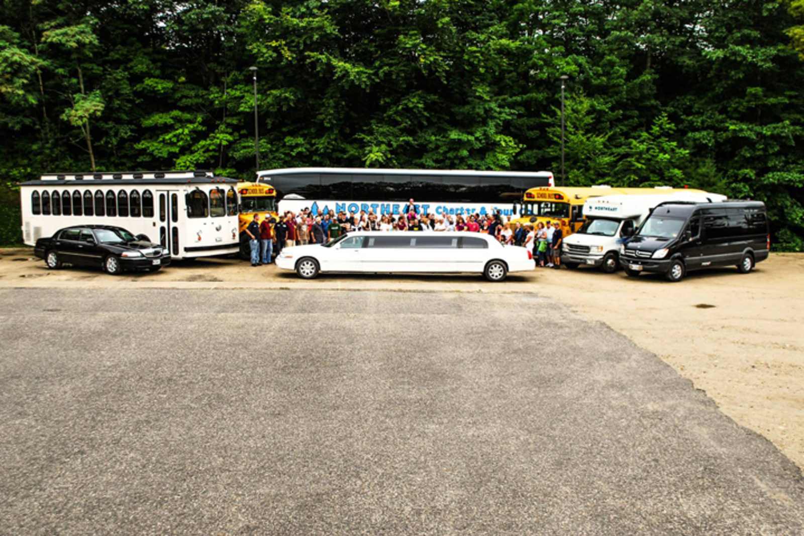 Fleet of Vehicles. Photo Credit: Northeast Charter Tour & Co