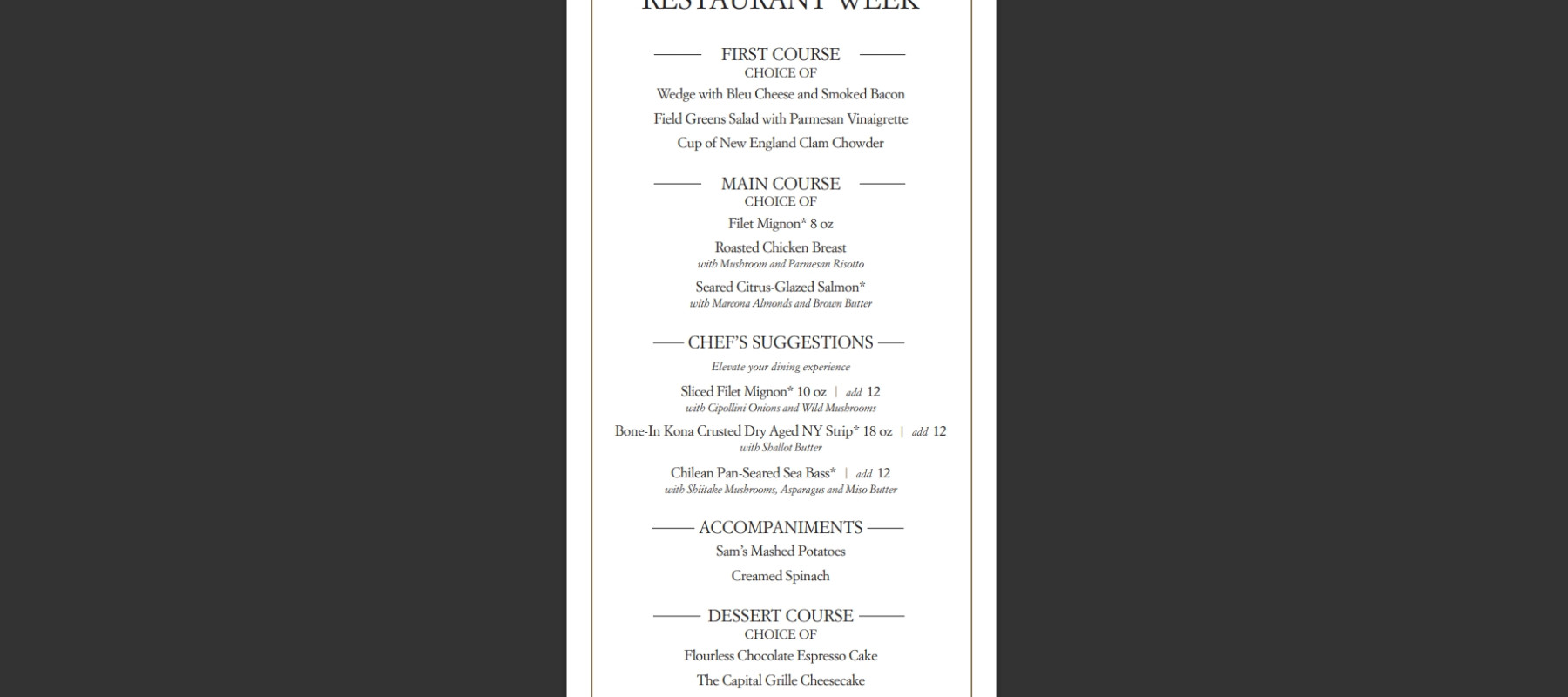 The Capital Grille – Skokie