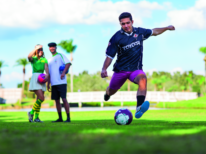 Soccer game at Largo Golf Course