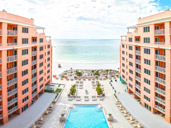 Hyatt Regency Clearwater Pool drone view