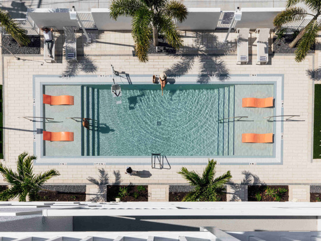 Our expansive pool deck has several different lounging and seating areas. There is also a grilling station and firepit area!