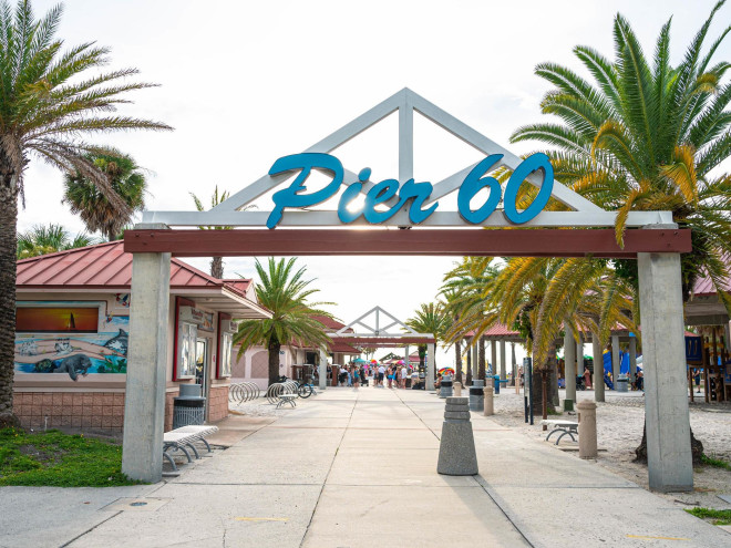 Pier 60 entry sign