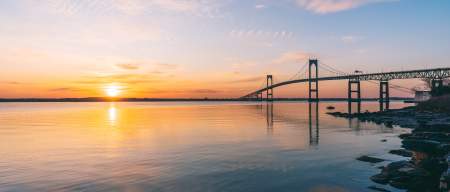 Newport Bridge Sunset