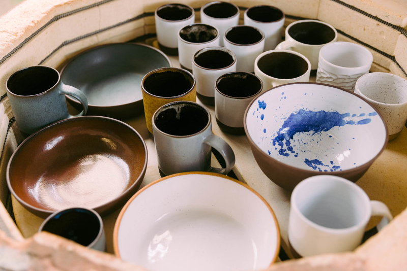 Heidi Petersen Ceramics - SLO CAL Crafted - Pieces in Kiln