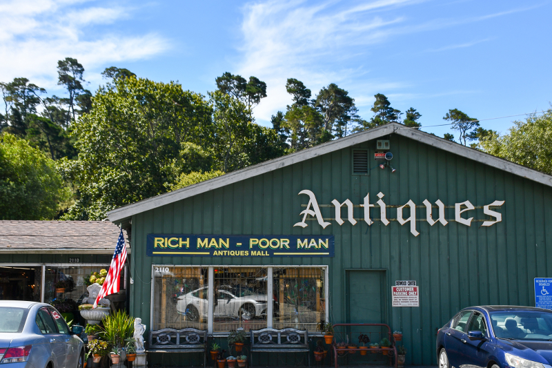 Rich Man, Poor Man Antiques Building Exterior in Cambria