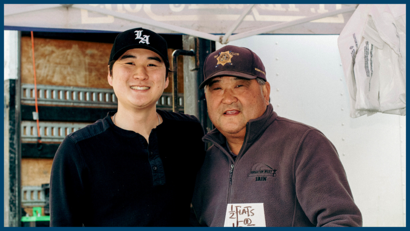Alan Hayashi of Hayashi Farms and his son