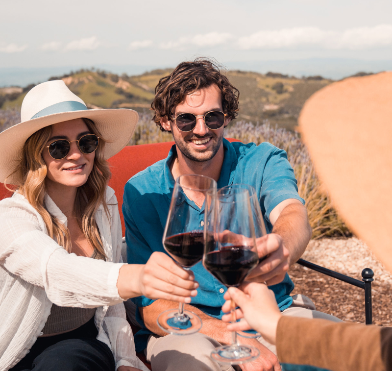 Friends Drinking Wine in Paso Robles