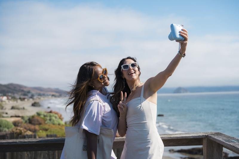 Taking a selfie at Cayucos State Beach
