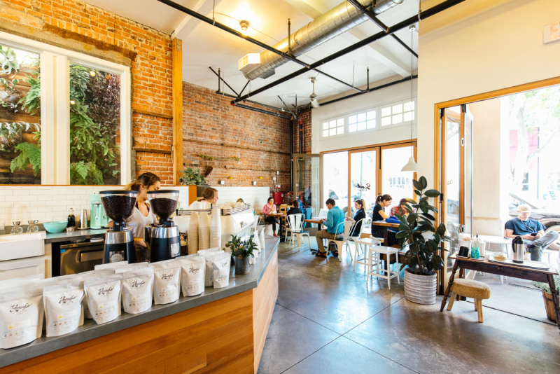 Interior of scout coffee San Luis Obispo