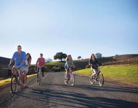 People biking