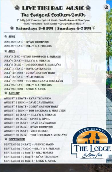 Events Live Music at Lodge at Leathem Smith Tiki Bar: Tom Beckman & Miss Lynn