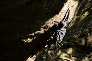 Bouldering in fall | Boone, NC