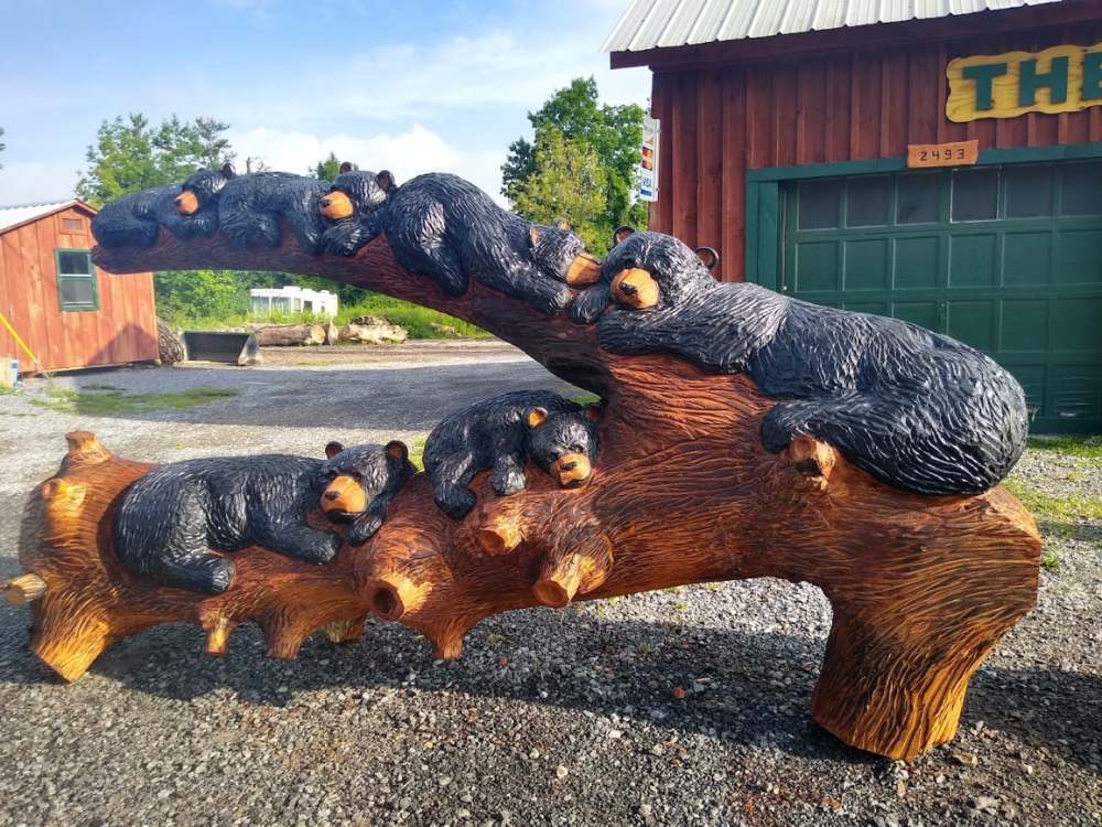 Berkshire Mountain Sculpture - Wood Sculpture, Chainsaw Art
