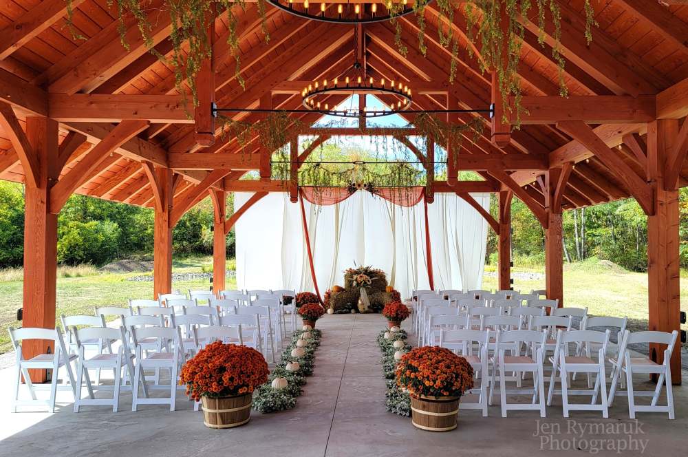 Landis Arboretum Wedding setup