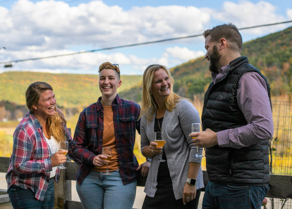 Laughing and Drinking
