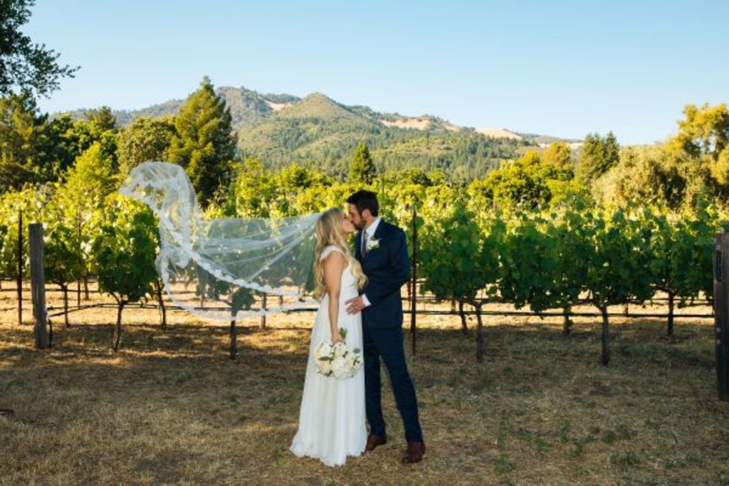 Bride and Groom in the Vineyards