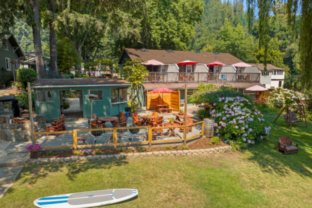 Enjoy lawn games, BBQs, and river views