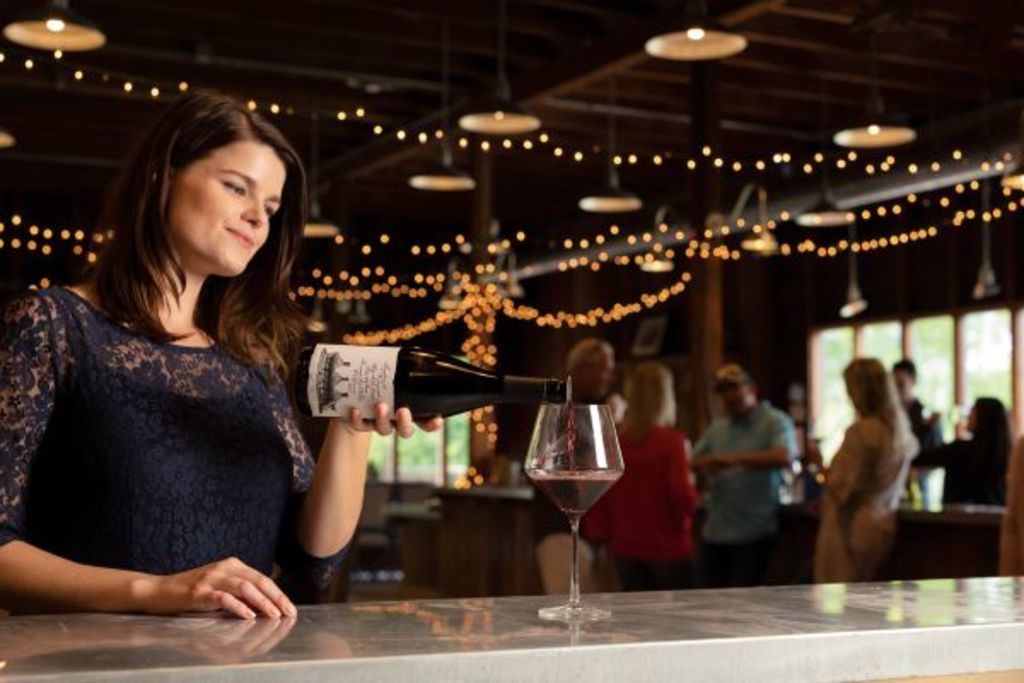 Lady Pouring Wine
