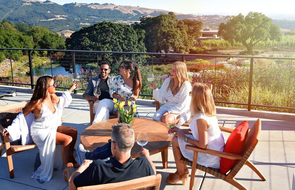 Coursey Graves Tasting on the pier overlooking the garden