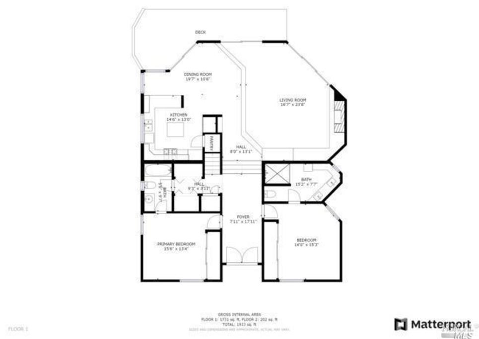 Floor plan of the primary living space