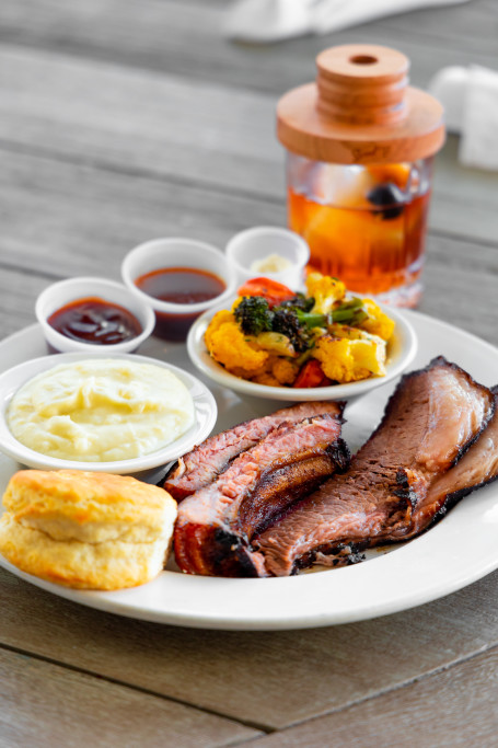 Brisket Plate & Smoked Old Fashioned