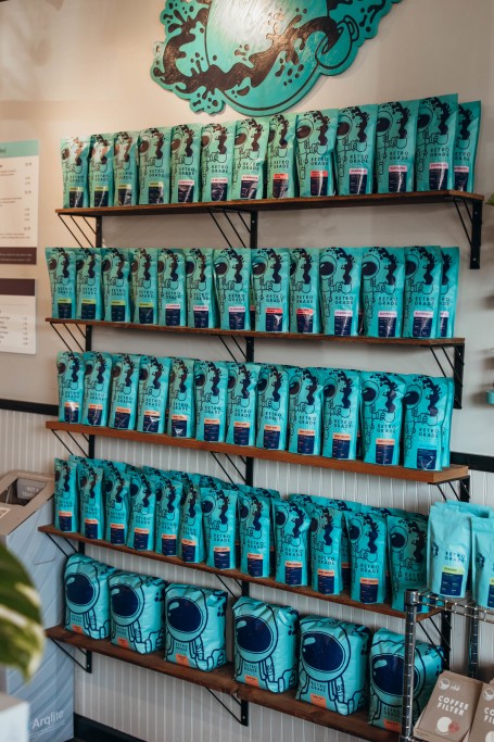 Fresh roasted coffee beans