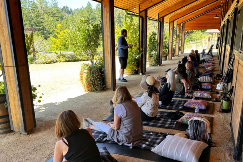 Corporate Meeting Table Wellness Experience - Sound Journey at The Stables