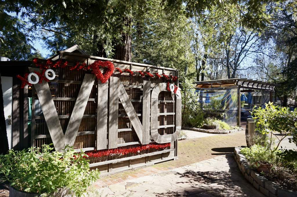 vino - we love photo opps at the vino wall! winery pictured: Russian River Vineyards