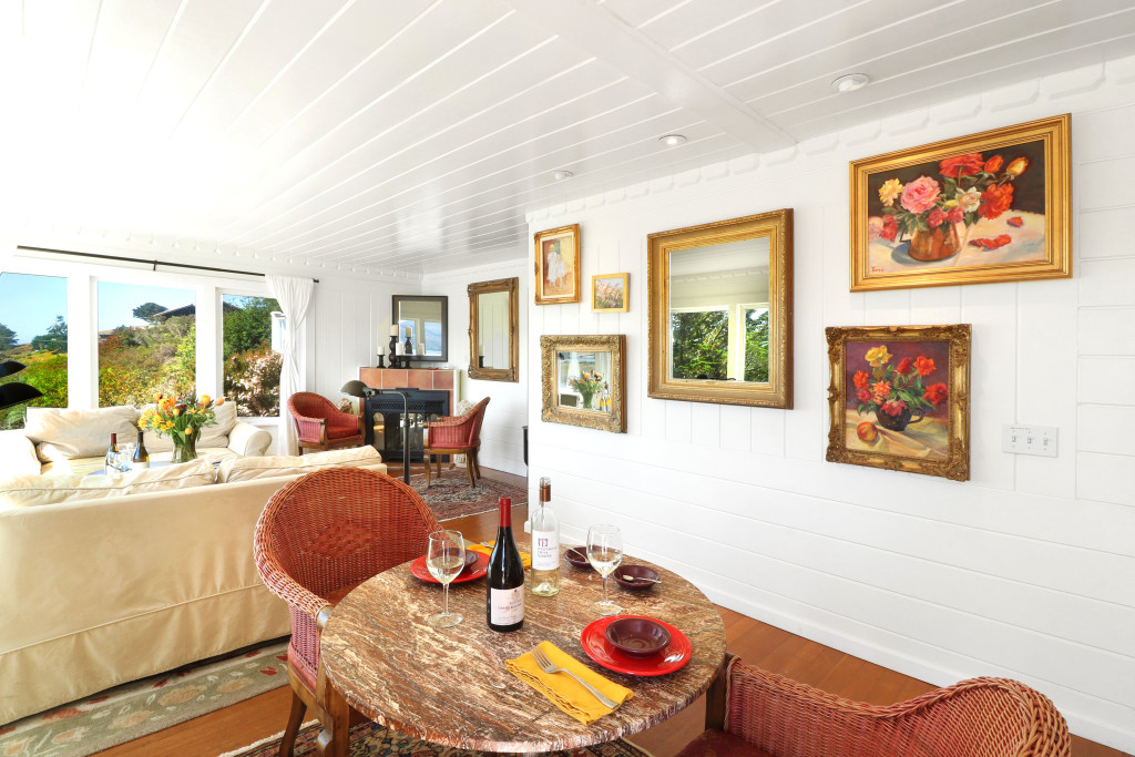 Art plays an important role throughout the house.