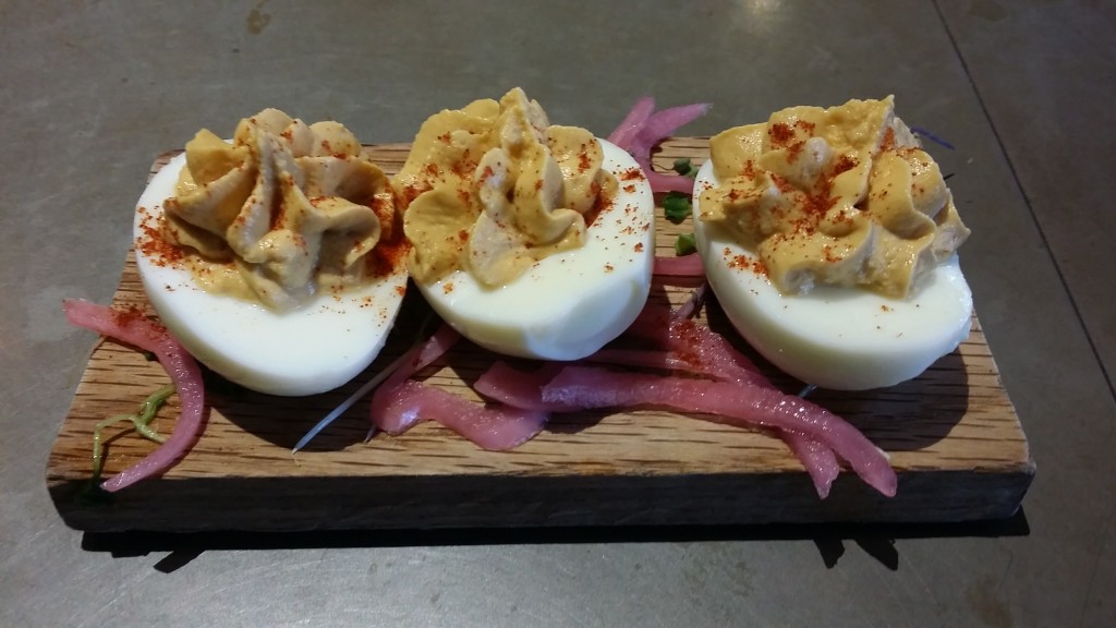 Deviled Eggs - Deviled eggs with rotating filling flavor.
