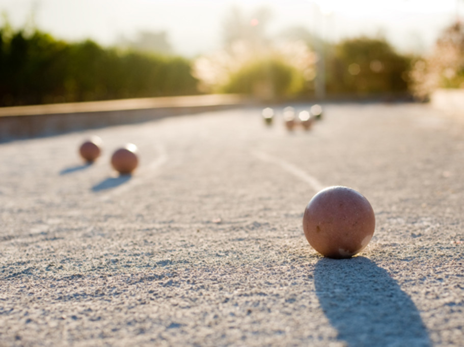 Bocce court at Landmark