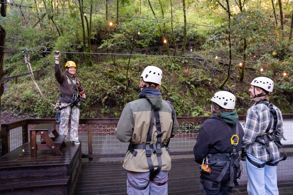 Preparing to zipline - Photo by Russian River Media