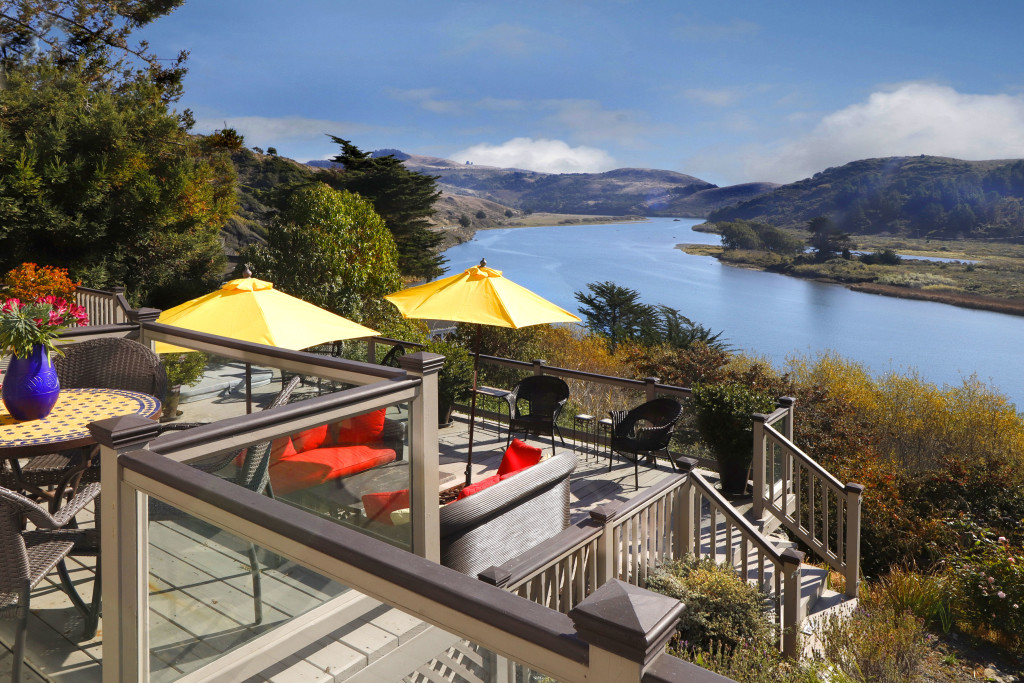 Lower Deck sofa seating looking up-river