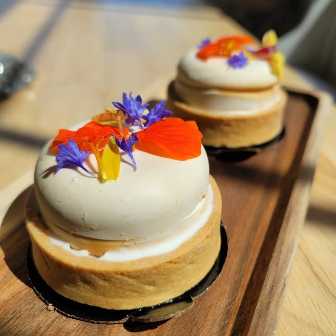 Dulcey Mousse & Lavender Caramel, Avant Garde Desserts, Gourmet Desserts, Bring Europe to Windsor