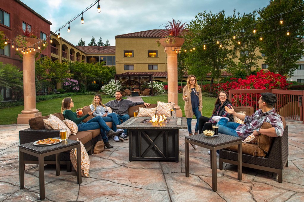 Relax with friends on our Courtyard Patio