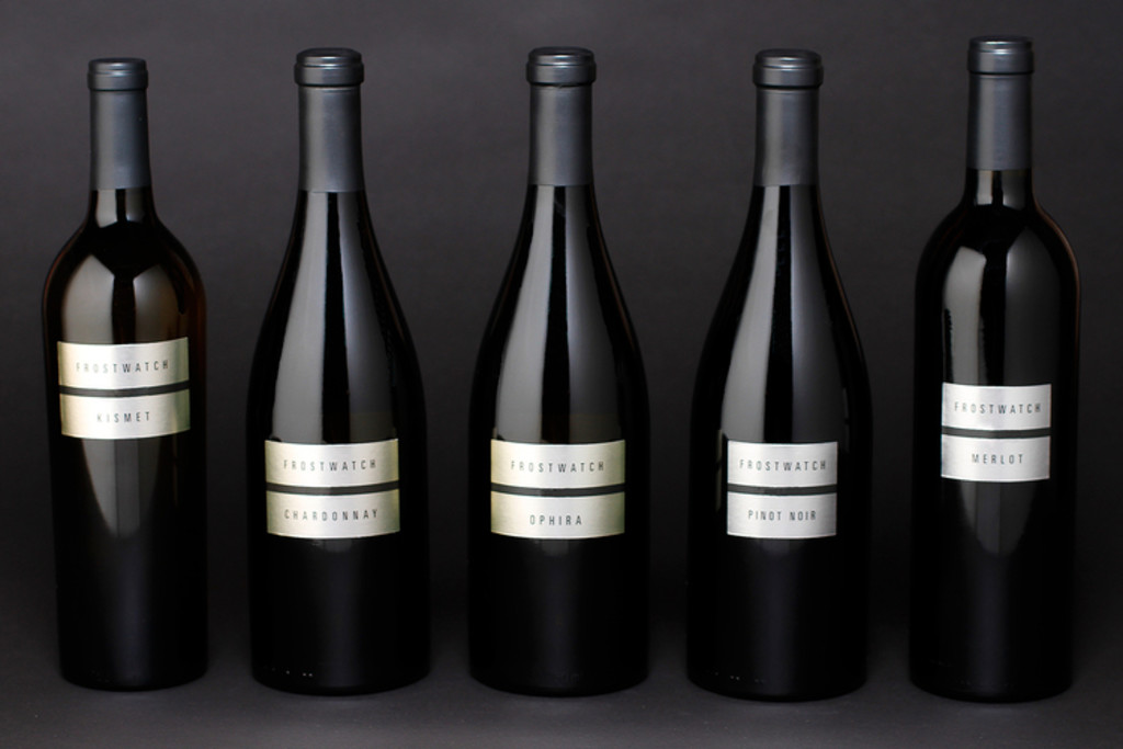 The lineup at Frostwatch Vineyard & Winery
