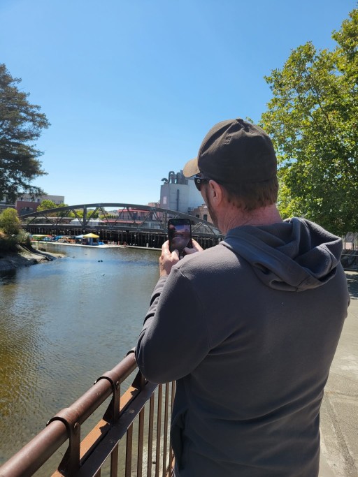 One of the tour enjoying the Petaluma River