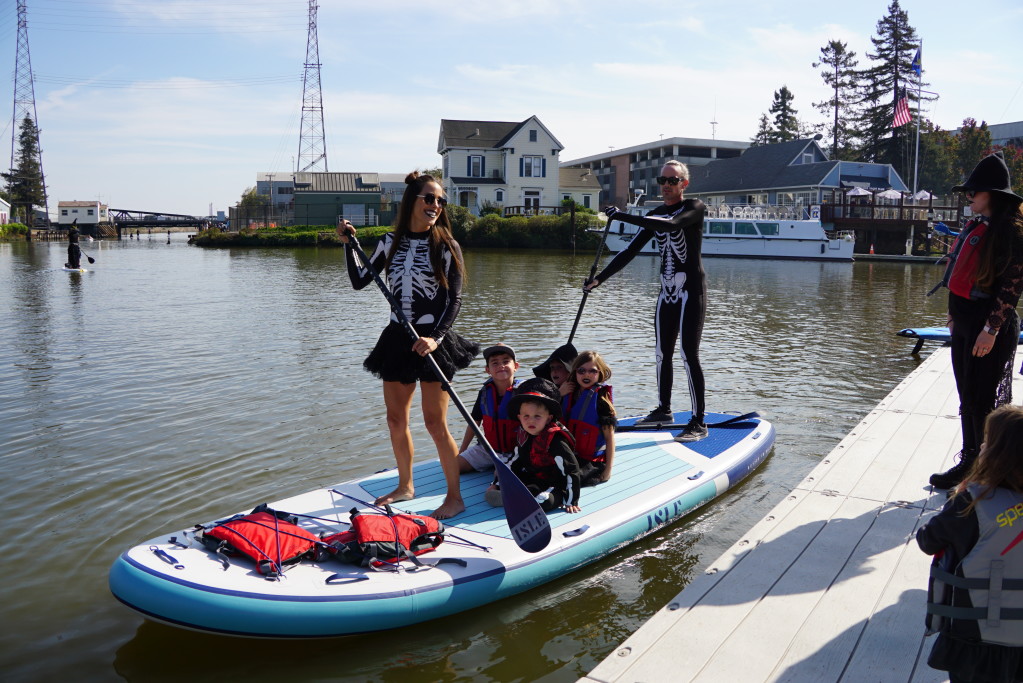 Witches on Megalodon Giant SUP at The Floathouse