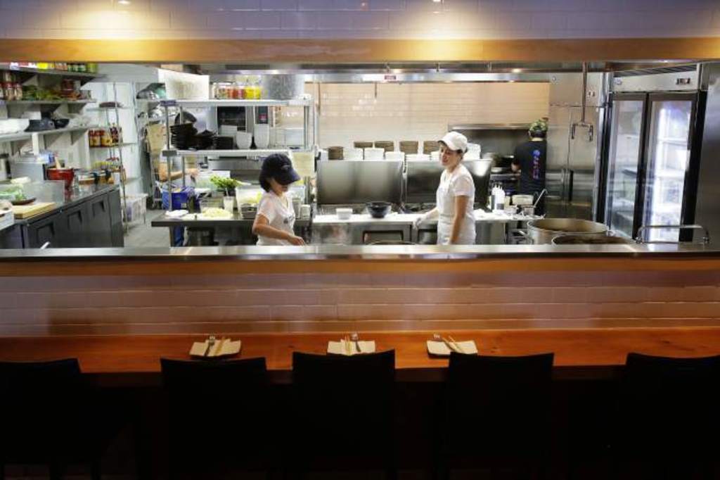 The kitchen at SEA Noodle Bar