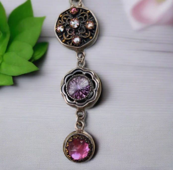 Elizabeth Ngo Antique Button Necklace