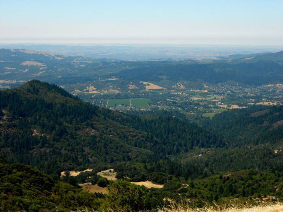 Sugarloaf Ridge State Park - View of Sonoma Valley from Bald Mt.