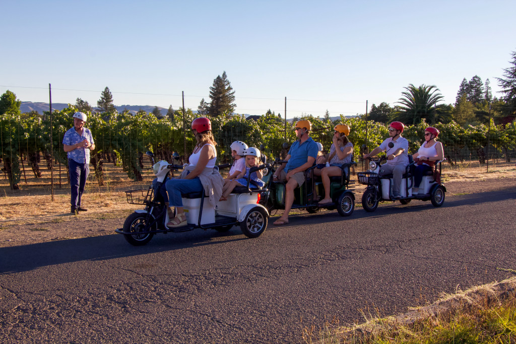 A wine country tour in progress